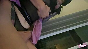 slide the panties to the side for rough doggystyle sex