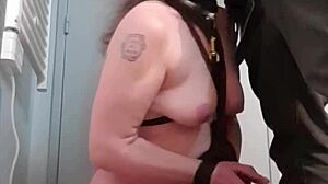 Check out this bondage session where she blows and cums on order