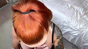 Hot red head sinatra monroe gets fucked for a big facial from jmac