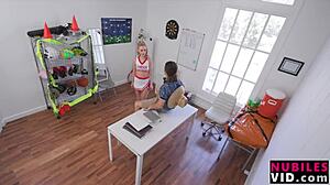 Cheerleader Caught By Coach Not Wear Panties