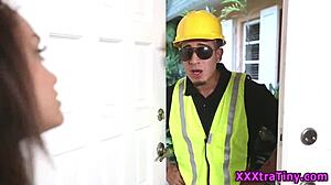 Petite Booty Teen Railed Outdoors