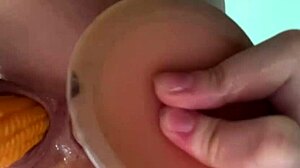 ANAL FUCKING Close Up With HUGE DILDO Double Penetrating!