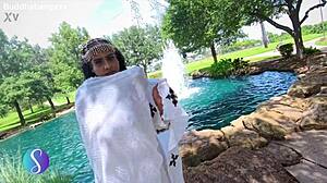 big booty ethiopian slut gets deepthroat and anal with monster cock