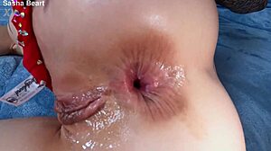 huge anal gape with sasha beart in sloppy atm action!