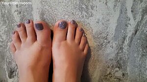 Amateur BBW MILF Teases with Wet Feet Fetish Today