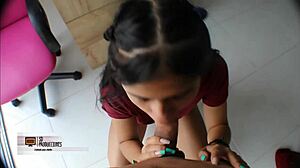 Pretending pain, I show my ass to my stepbrother for fucking - full story