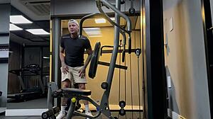 Training partner pays with blowjob and anal