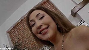 Suggestive anal sex with sexy Helena Kim: slutty blowjob big cock natural tits facial close up