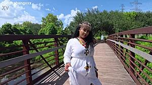 big booty ethiopian slut gets deepthroat and anal with monster cock