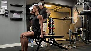 Training partner pays with blowjob and anal