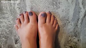 Amateur BBW MILF Teases with Wet Feet Fetish Today