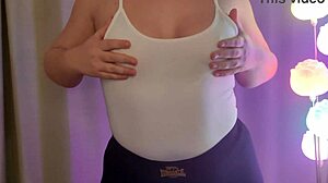 Curvy Milf Spits On Natural Tits In Sexy Homemade Fetish Display.