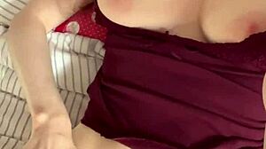 Busty british redhead fingers her pussy while talking dirty