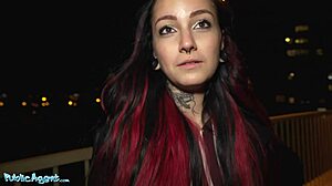 Public Agent Picks Up Tattoo Babe Sharlotte Thorne for Outdoor Blowjob and Cumshot Sex in Boiler Room