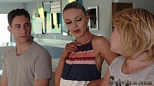 milf fucks associate friend's step teen and plays with toys