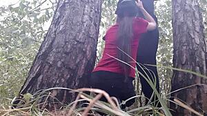 We Hid Under Tree From Rain And Had Sex To Keep Warm - Lesbian Illusion Girls