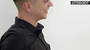 Candee Licious and Irina Cage Share Monster Cock in Threesome