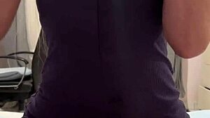 can this european blonde stepmom help her stepson cum in lingerie?