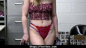 does haley spades strip for police officer in garage cowgirl?