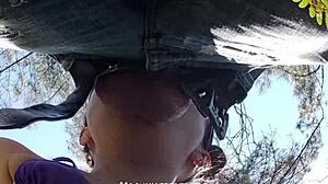 Backstage surprise blowjob and deepthroat for the cameraman