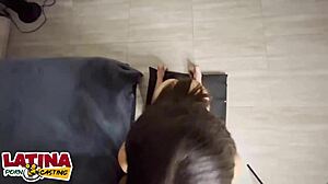 Latina porn casting - skinny pale latina gets asshole ate sucks bwc