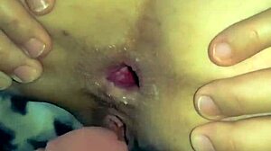 Mature wife shows off her ass and features close up.