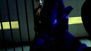 i joined catwoman threesome in the cage wet and wild