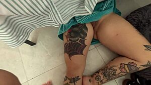 chubby latina ass tattooed in homemade doggystyle close up