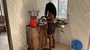 Why Does Pussy Squirt Wildly In The Kitchen During Intense Doggystyle Action?
