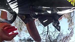 Backstage surprise blowjob and deepthroat for the cameraman