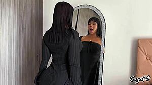 sayafit seduces boyfriend with buttplug in big ass leading to intense squirting action