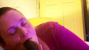 Curvy Milf Slut Deepthroats Big Black Cock For Mouthful