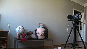 Mature teacher records anal penetration