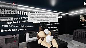 Roblox Cat Girl Gets Blacked With Big Black Cock In Doggystyle And Blowjob Action