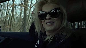 Blonde Milf Sucks Big Cock In Public While Driving Outdoor POV