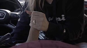 Blonde Milf Sucks Big Cock In Public While Driving Outdoor POV