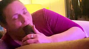 Curvy Milf Slut Deepthroats Big Black Cock For Mouthful