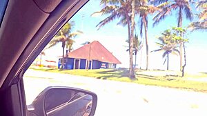 Married woman masturbates riskily for stranger on the street in public?