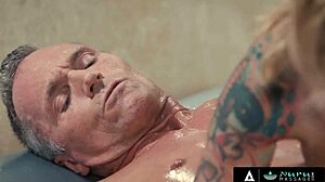 nuru massage - perfect masseuse sarah jessie gives the best massage to prove her client wrong part 2