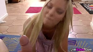Teen fucked by old dude in skirt pov blowjob