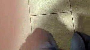 Naked Masturbation in Public Toilet