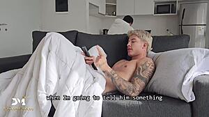 Stepsiblings Fuck Stepdad Secretly While Watching Tv