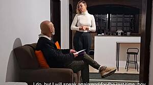 Pay the rent with your body, the collector demands, leading to wet sucking and muff diving.