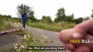 Public Pervert Offers Jogger Money for Flashing Pussy – She Accepts?