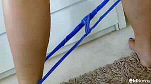 Mature Lulu Strips Naked for Busty Playtime Tease