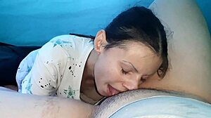 Lesbian Girls Have Passionate Sex In Rainy Tent