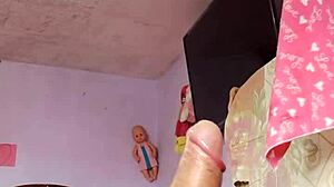 Rich cumshot alone in step mother-in-law's room