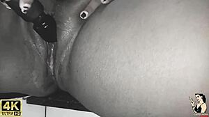 My maid in lingerie masturbates and records a video for me, homemade and intense.