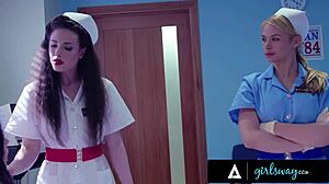Girlsway - Head Nurse Sarah Vandella Teams Up With Her Assistant To Hard Fuck Patient Whitney Wright!