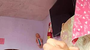 Rich cumshot alone in step mother-in-law's room